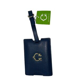C Wonder Christopher Burch navy blue C logo gold detail Luggage Tag
